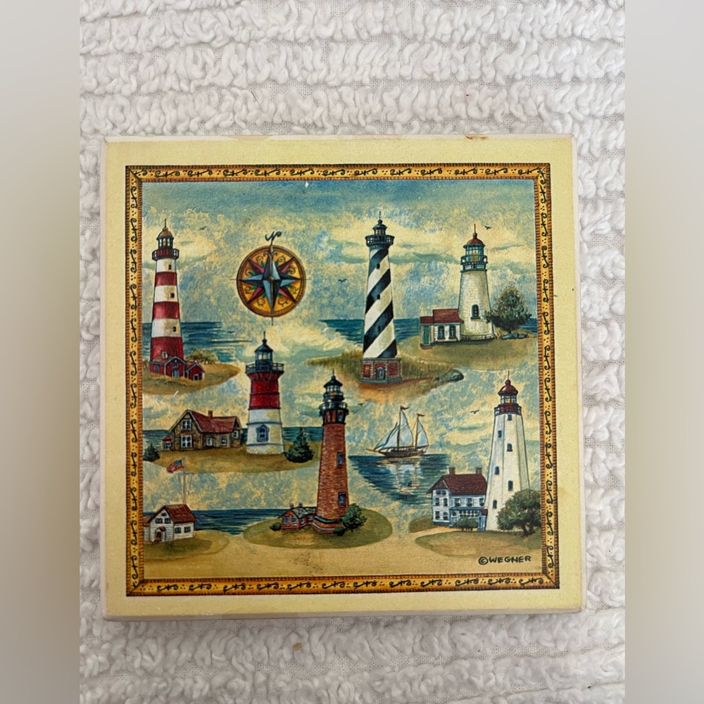 2 Lighthouse Coasters
